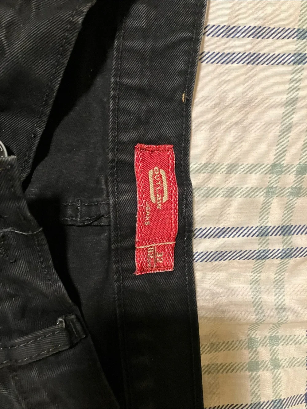 Charlies outlaw Black Straight-Leg Jeans with Red Waist Tag